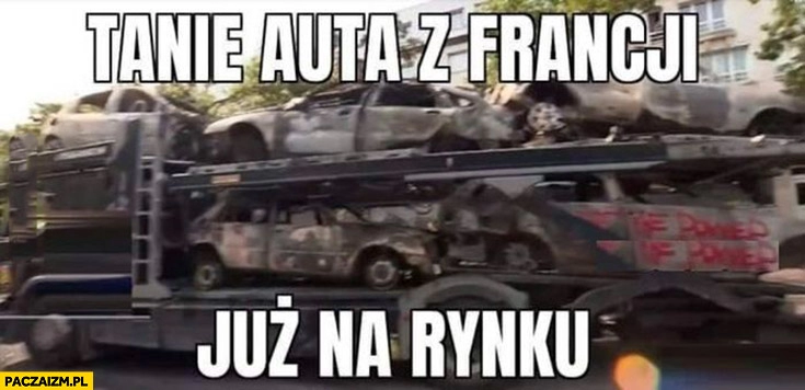 
    Tanie auta z Francji już na rynku spalone w zamieszkach