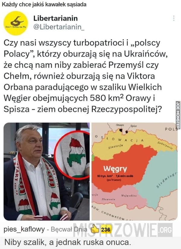 
    Każdy chce jakiś kawałek sąsiada