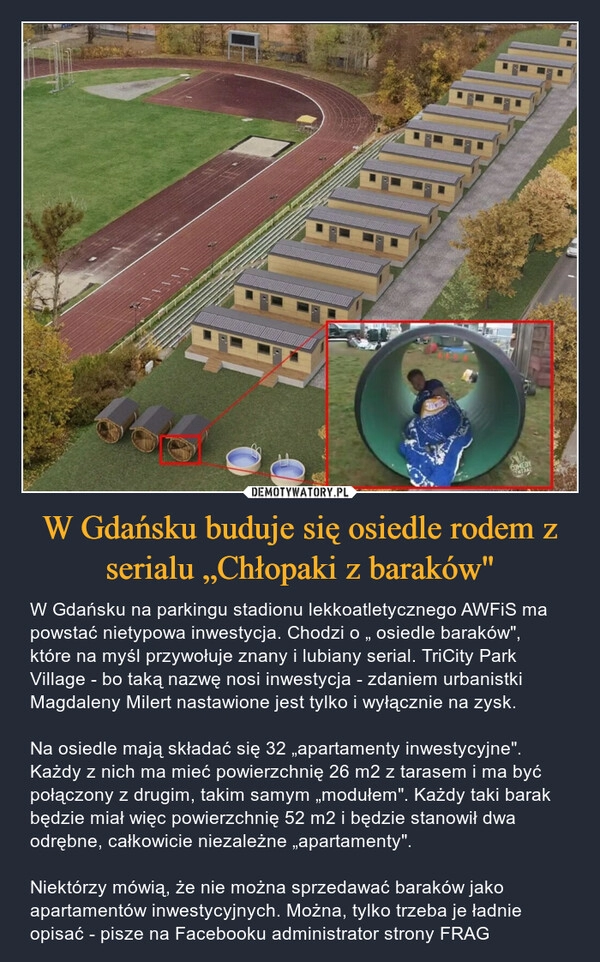 
    W Gdańsku buduje się osiedle rodem z serialu „Chłopaki z baraków" 