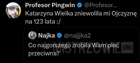 
    Płeć przeciwna