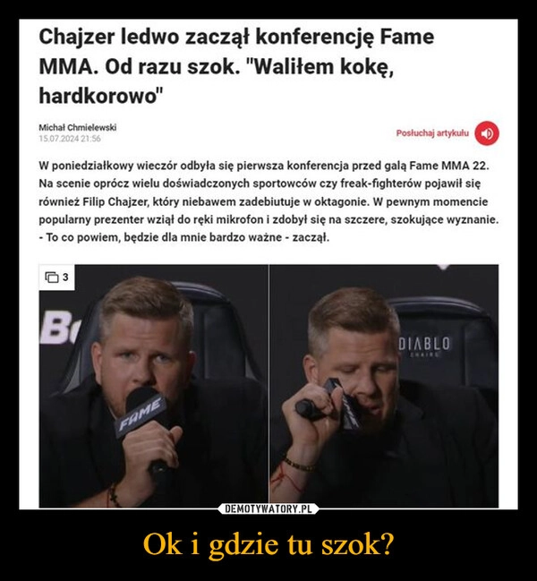 
    Ok i gdzie tu szok?