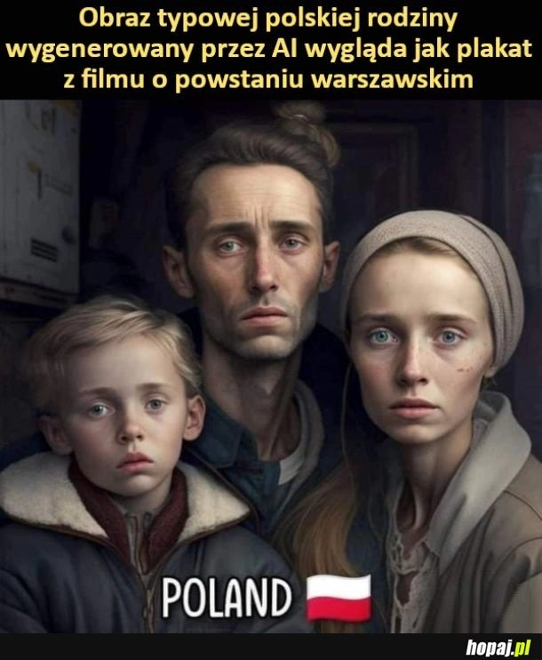 
    Typowa polska rodzina wg AI