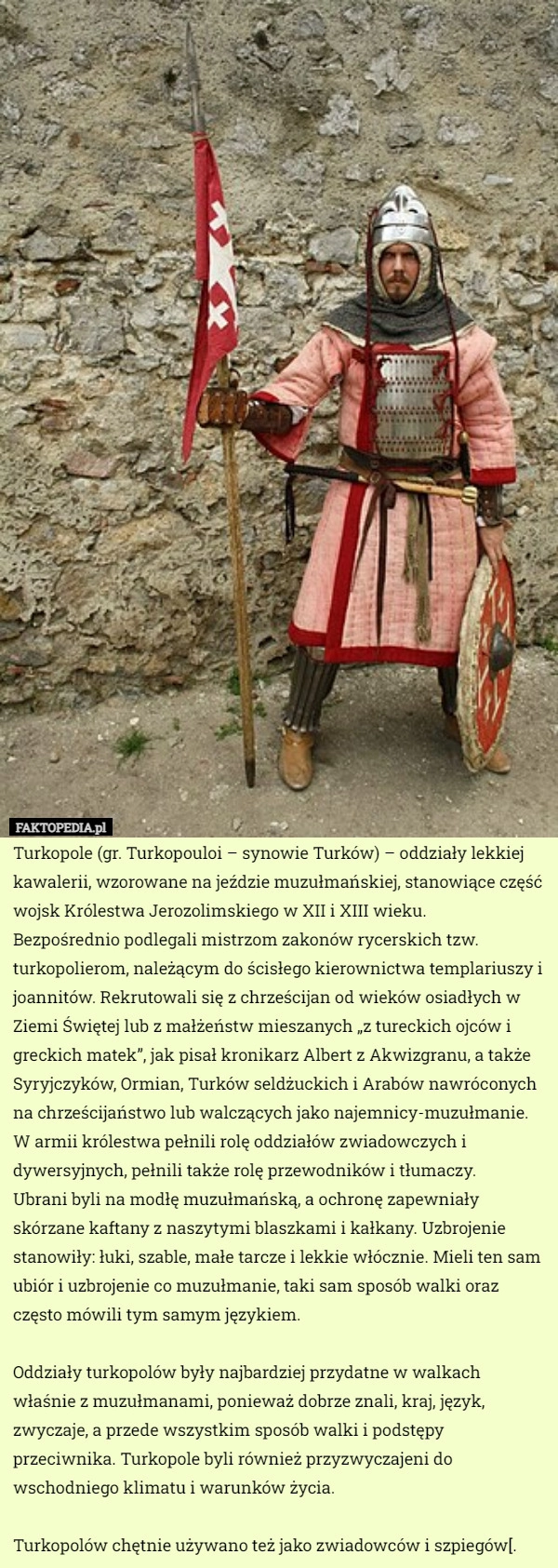 
    Turkopole (gr. Turkopouloi – synowie Turków) – oddziały lekkiej kawalerii,