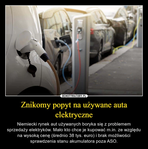 
    Znikomy popyt na używane auta elektryczne