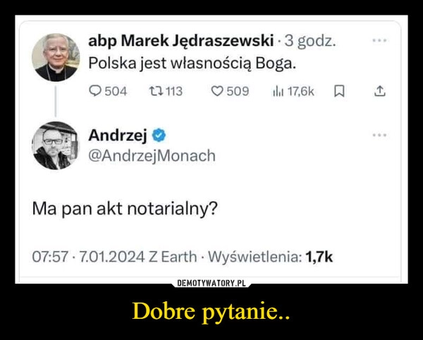 
    Dobre pytanie..