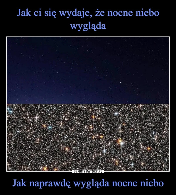 
    Jak ci się wydaje, że nocne niebo wygląda Jak naprawdę wygląda nocne niebo 