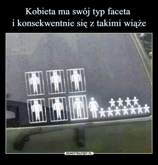 
    Kobieta ma swój typ faceta 
i konsekwentnie się z takimi wiąże