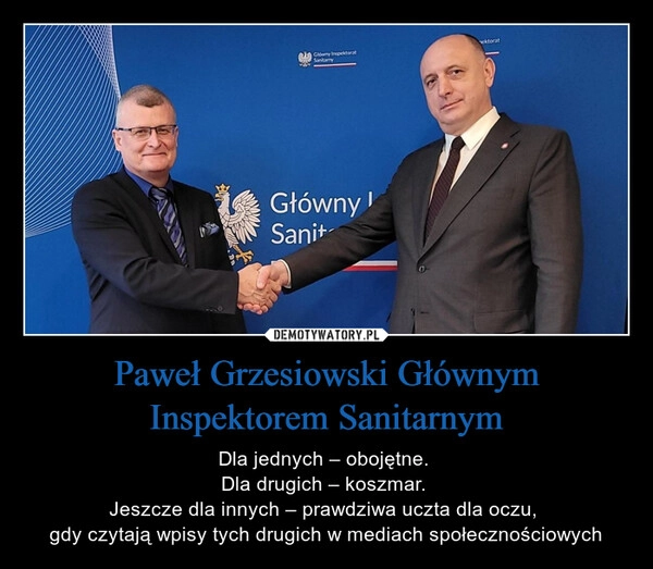 
    Paweł Grzesiowski Głównym Inspektorem Sanitarnym