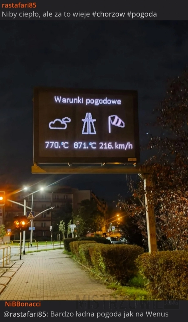 
    Warunki pogodowe
