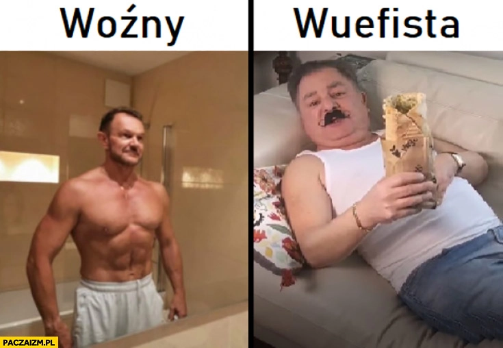 
    Woźny przypakowany Cezary Pazura, wuefista Makłowicz z kebabem