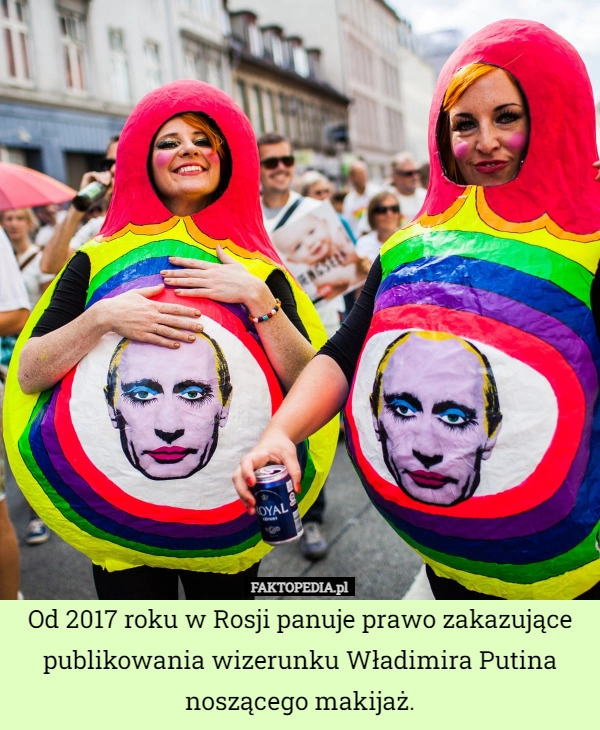 
    Od 2017 roku w Rosji panuje prawo zakazujące publikowania wizerunku Władimira