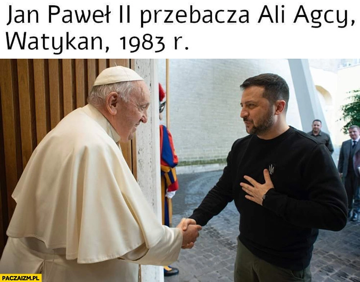 
    Papież Franciszek Zełenski Jan Paweł 2 przebacza Ali Agcy Watykan 1983