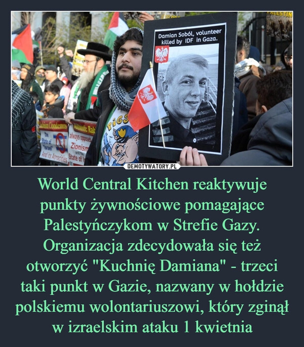 
    World Central Kitchen reaktywuje punkty żywnościowe pomagające Palestyńczykom w Strefie Gazy. Organizacja zdecydowała się też otworzyć "Kuchnię Damiana" - trzeci taki punkt w Gazie, nazwany w hołdzie polskiemu wolontariuszowi, który zginął w izraelskim ataku 1 kwietnia