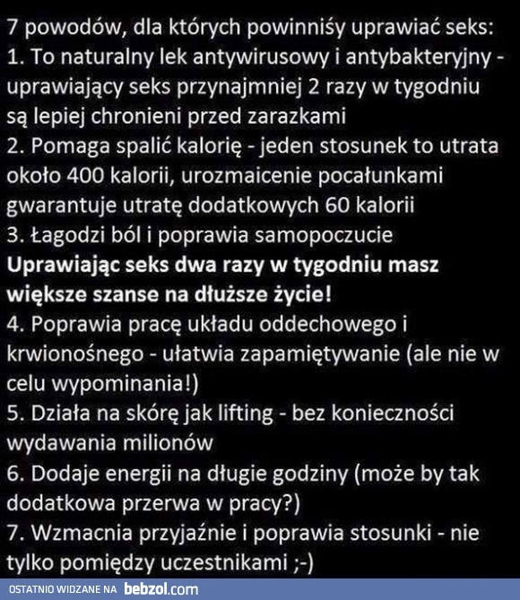 Dlaczego warto uprawiać seks