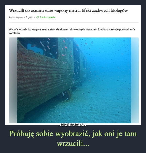 
    Próbuję sobie wyobrazić, jak oni je tam wrzucili...