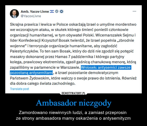 
    Ambasador niezgody