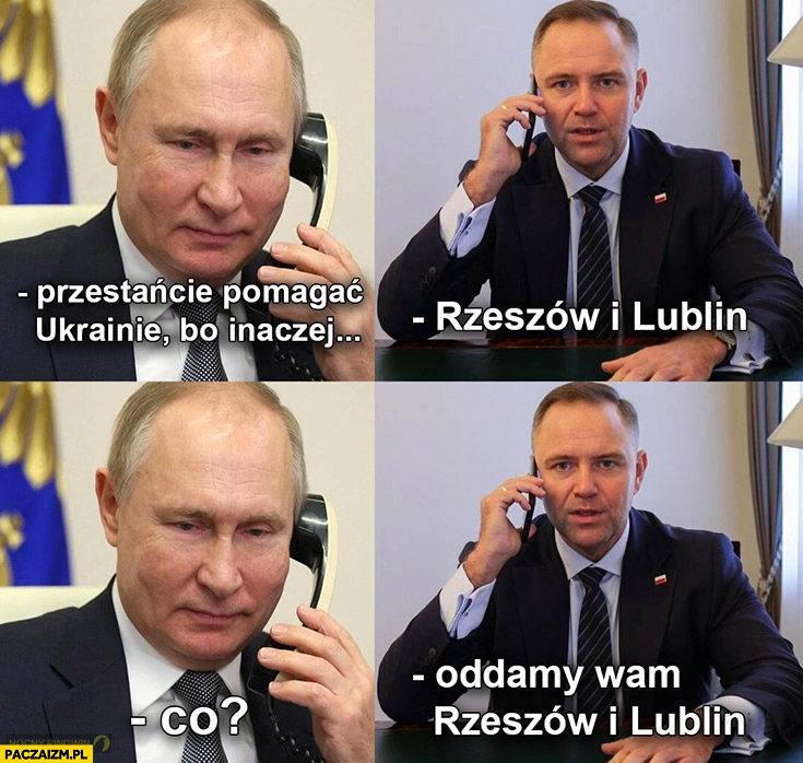 Putin: przestańcie pomagać Ukrainie bo inaczej… Nawrocki: Rzeszów i Lublin, co? Oddamy wam Rzeszów i Lublin