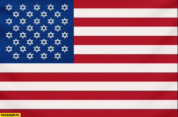 
    Flaga USA gwiazdy gwiazdki gwiazda Dawida Izrael