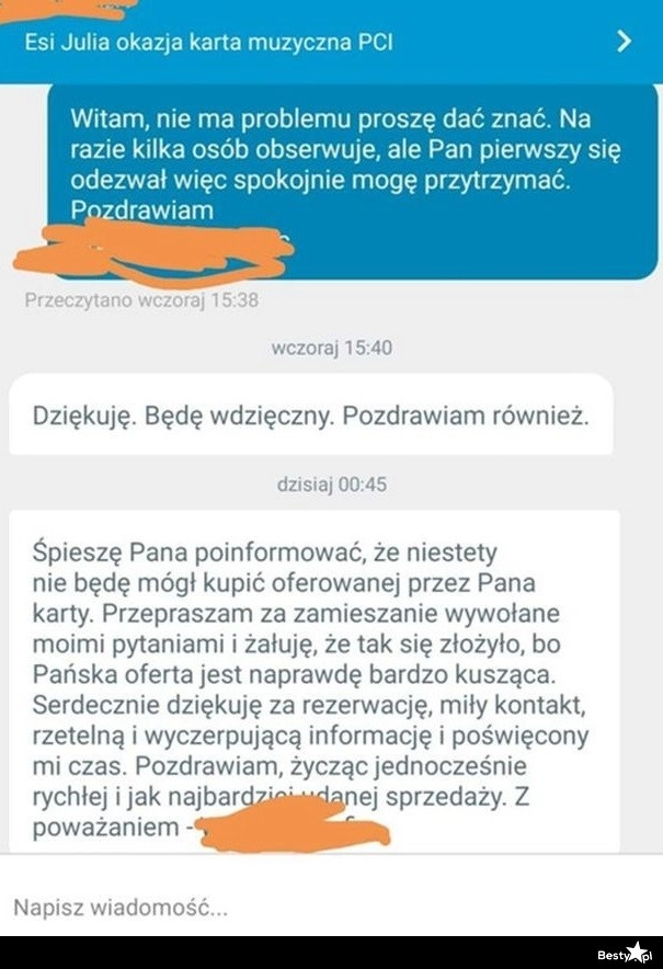 
    Niesamowicie kulturalny człowiek 