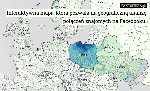
    Interaktywna mapa, która pozwala na geograficzną analizę połączeń znajomych