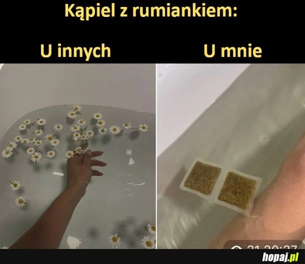 
    Kąpiel z rumiankiem