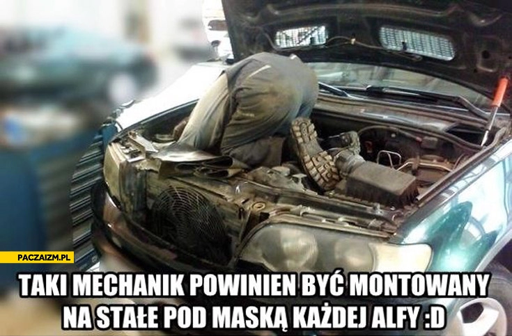 
    Taki mechanik powinien być montowany na stałe pod maską każdej Alfy