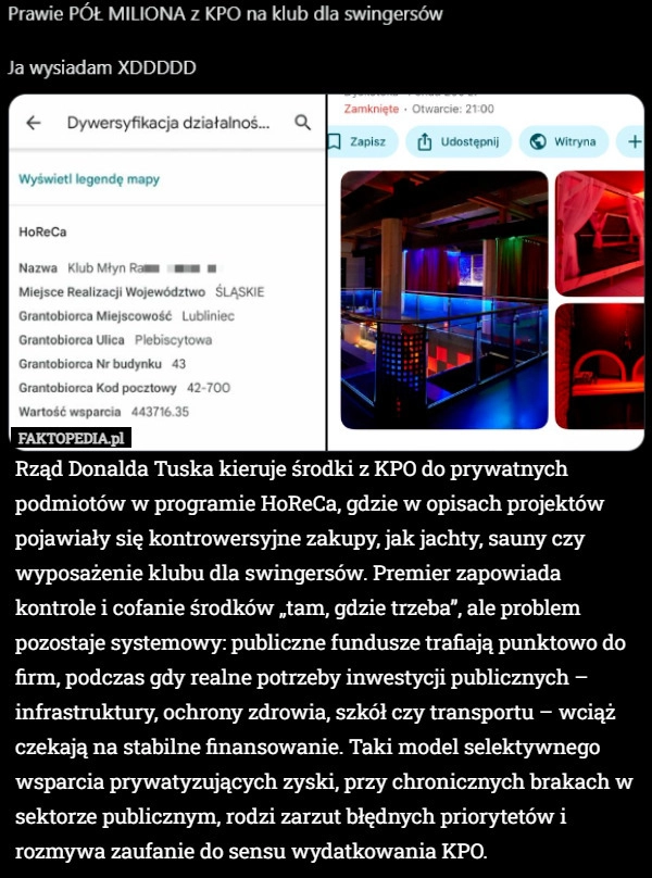 
    Rząd Donalda Tuska kieruje środki z KPO do prywatnych podmiotów w programie