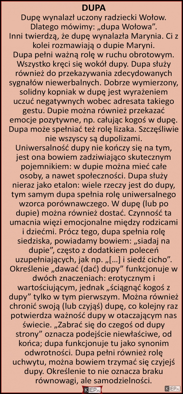 
    Po prostu DUPA