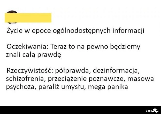 
    Życie w epoce ogólnodostępnych informacji 