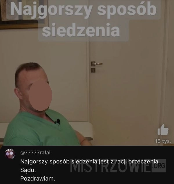 
    Najgorszy sposób siedzenia