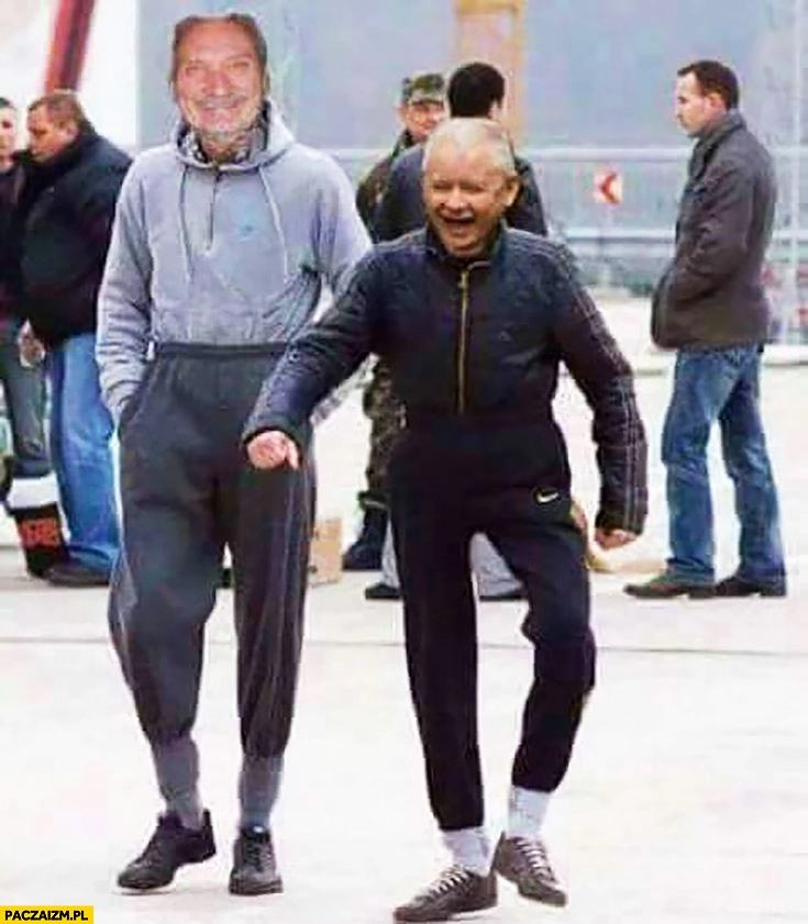 
    Macierewicz Kaczyński dresiarze dresy ortalion przeróbka photoshop