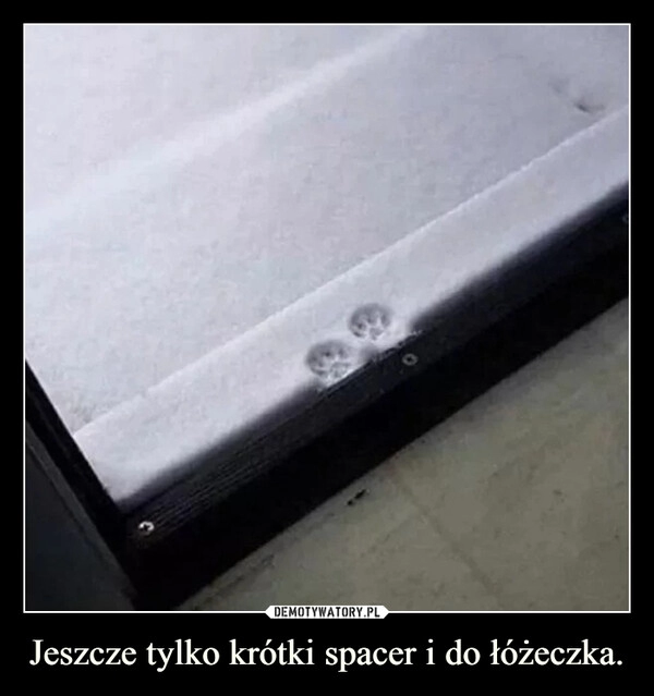 
    Jeszcze tylko krótki spacer i do łóżeczka. 