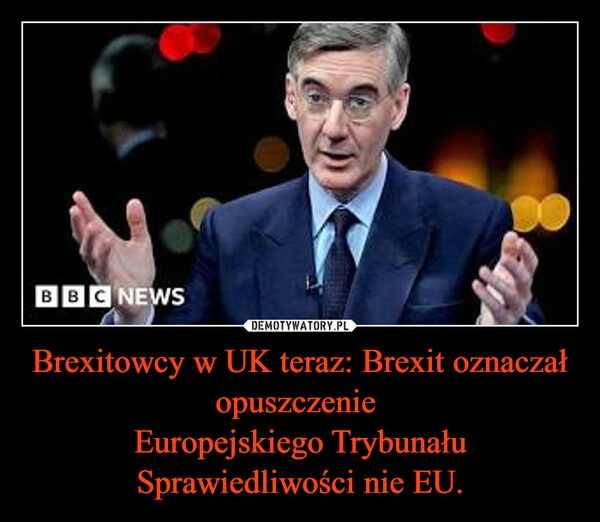 
    Brexitowcy w UK teraz: Brexit oznaczał opuszczenie 
Europejskiego Trybunału Sprawiedliwości nie EU.