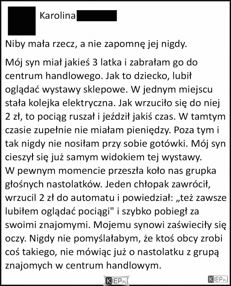 
    Mała, a zarazem wielka rzecz...