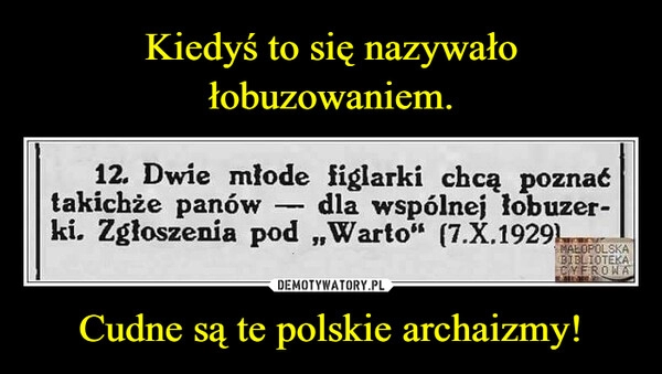 
    Kiedyś to się nazywało łobuzowaniem. Cudne są te polskie archaizmy!