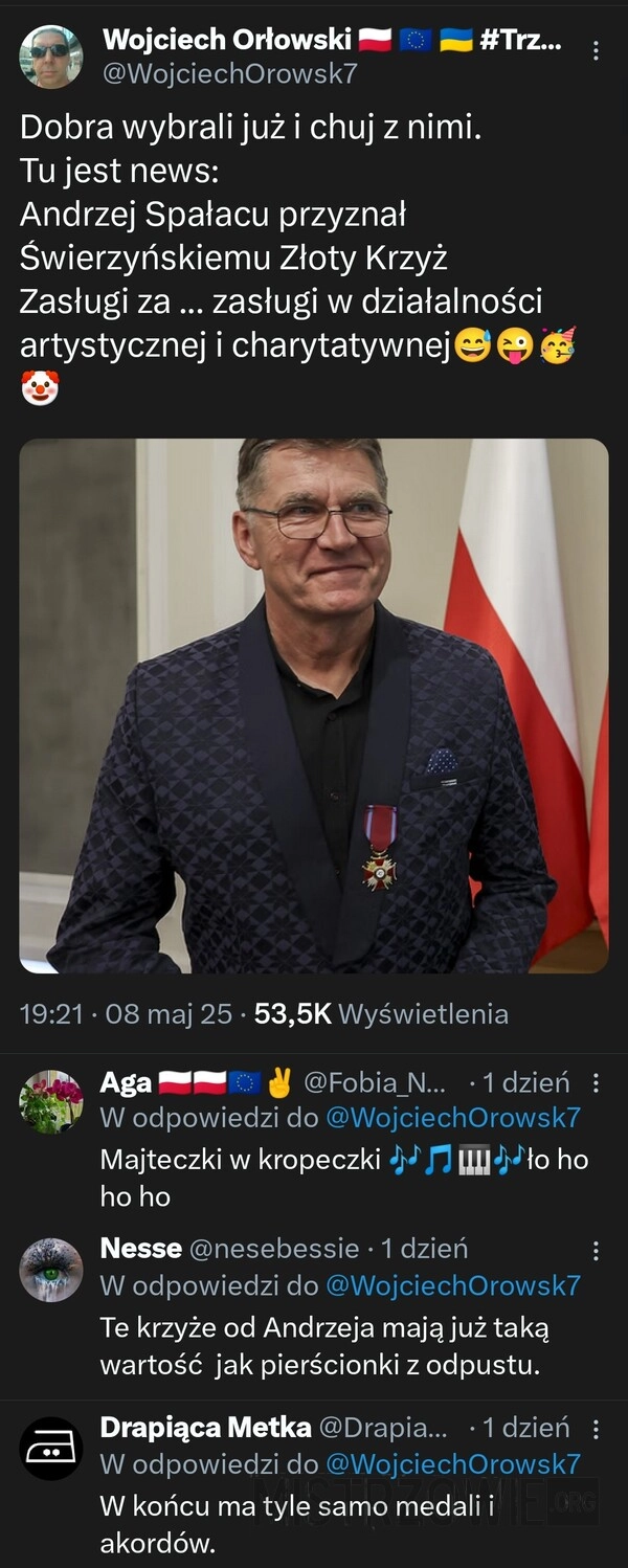 
    Złoty Krzyż Zasługi