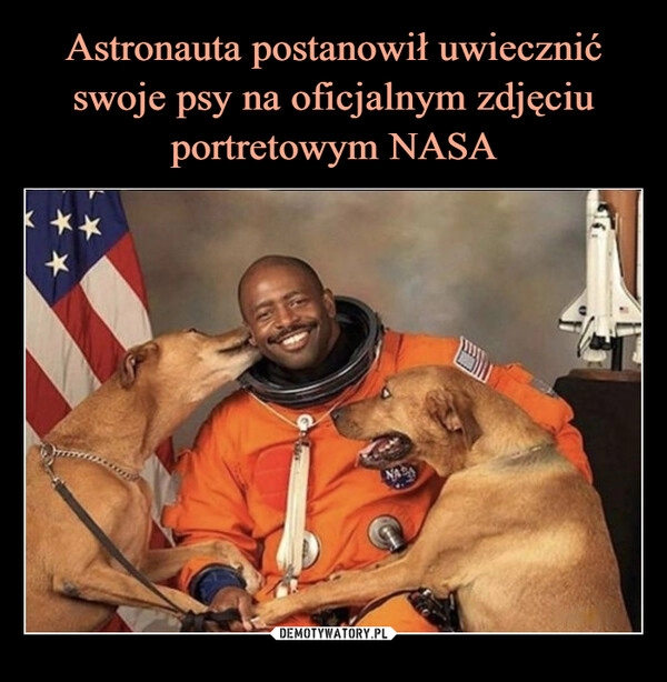 
    Astronauta postanowił uwiecznić swoje psy na oficjalnym zdjęciu portretowym NASA