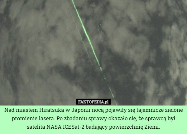 
    Nad miastem Hiratsuka w Japonii nocą pojawiły się tajemnicze zielone promienie