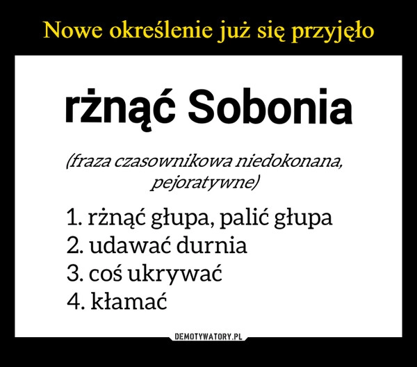 
    Nowe określenie już się przyjęło