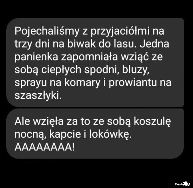 
    Pakowanie na biwak 