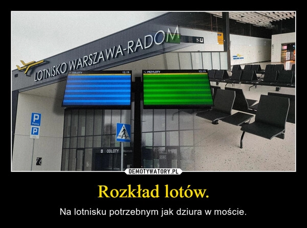 
    Rozkład lotów.