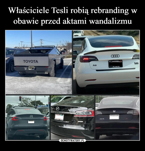 
    Właściciele Tesli robią rebranding w obawie przed aktami wandalizmu