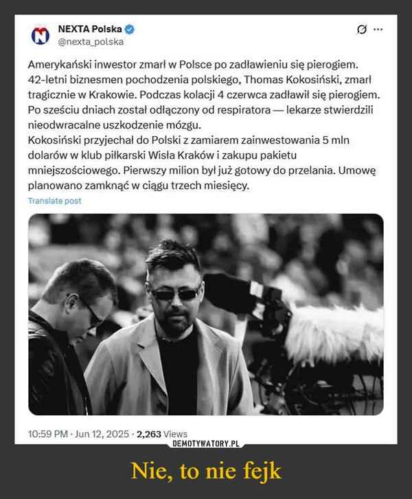 
    Nie, to nie fejk