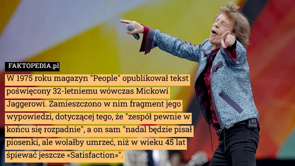 
    W 1975 roku magazyn "People" opublikował tekst poświęcony 32-letniemu