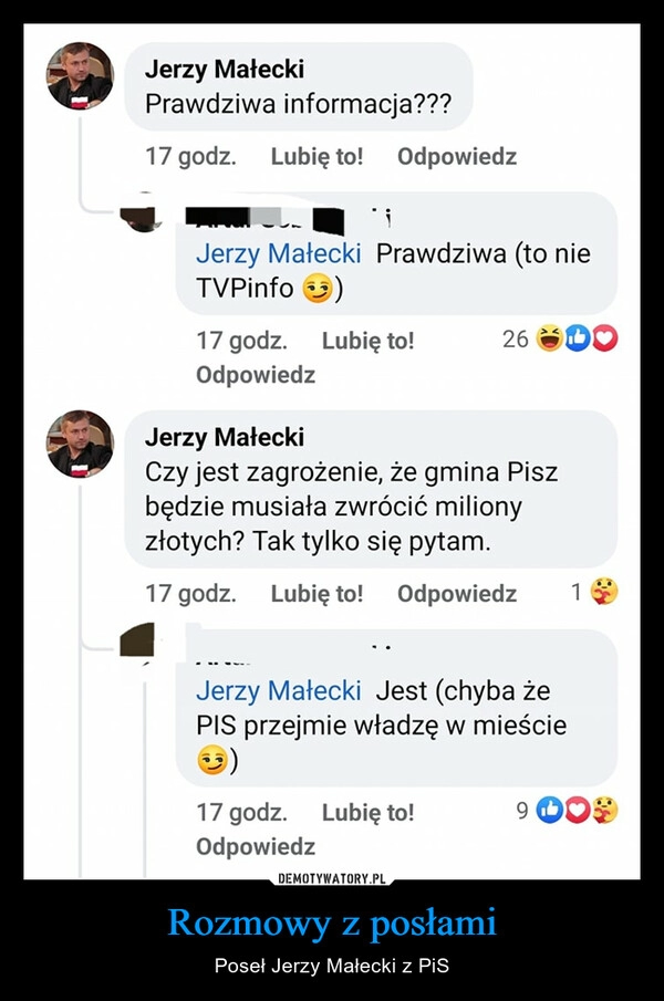 
    Rozmowy z posłami