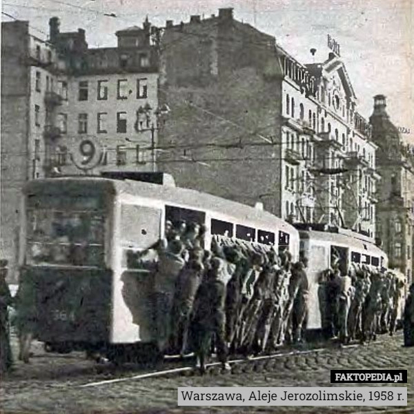 
    Warszawa, Aleje Jerozolimskie, 1958 r.