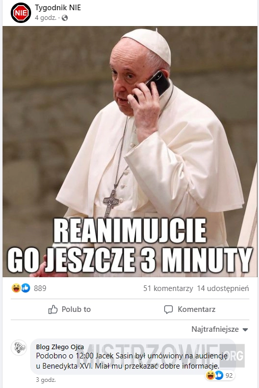 
    
			Jak to naprawdę z Benedyktem było...					