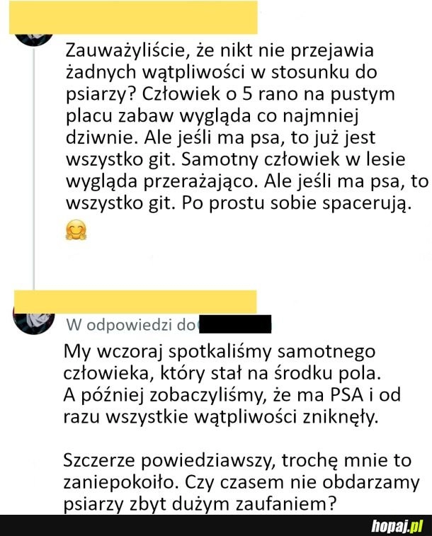 
    Trochę niepokojące