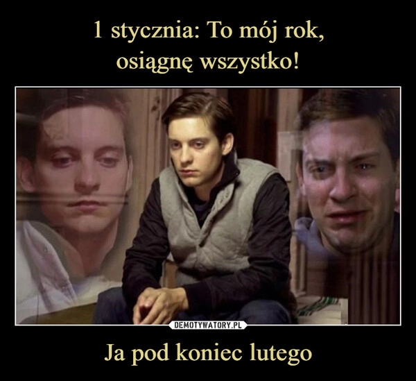 
    1 stycznia: To mój rok,
osiągnę wszystko! Ja pod koniec lutego