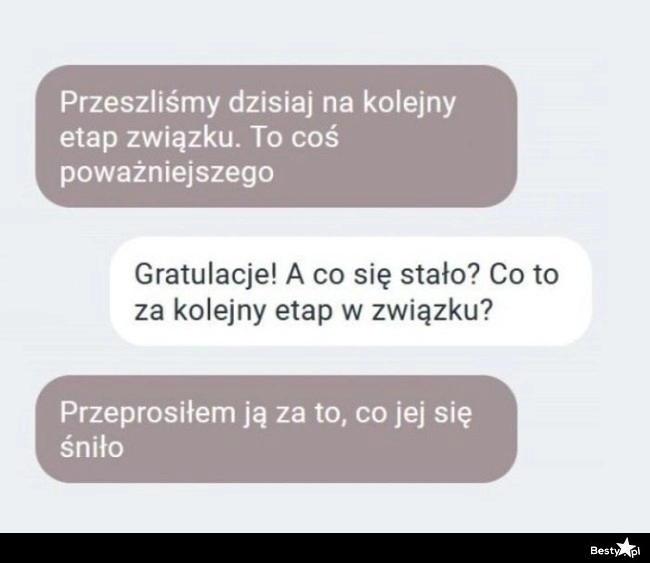 
    Kolejny etap związku 